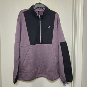 Adidas Go To DWR Hybrid 1/2 Zip Pullover Shadow Fig/Black Outerwear Sz L IZ2930